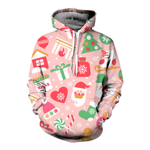 Halloween series 3D printed men's casual sports large size hoodie m301740