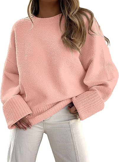 Women's sweater women's autumn and winter round neck pullover loose plush thick m301609