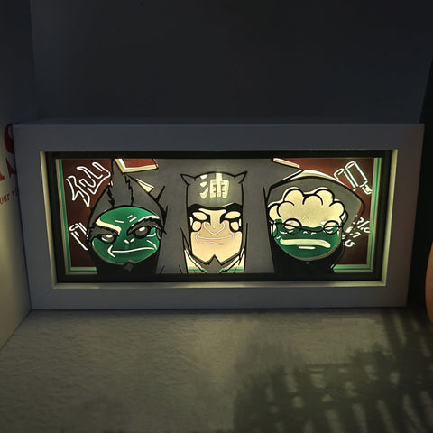 Naruto anime Jiraiya Paper Carving Lamp Photo Frame