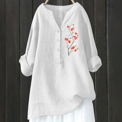 Autumn new long-sleeved comfortable printed fashion versatile shirt m301739