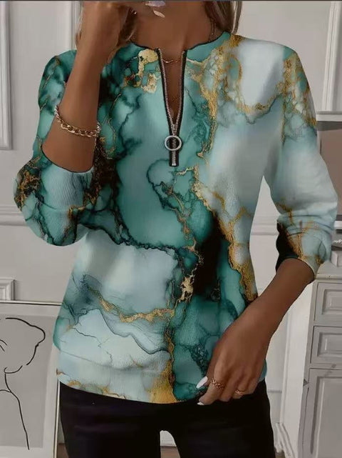 Printed sweater casual sweatshirt top m302179