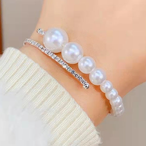 Pearl rhinestone bracelet female simple personality m3331116