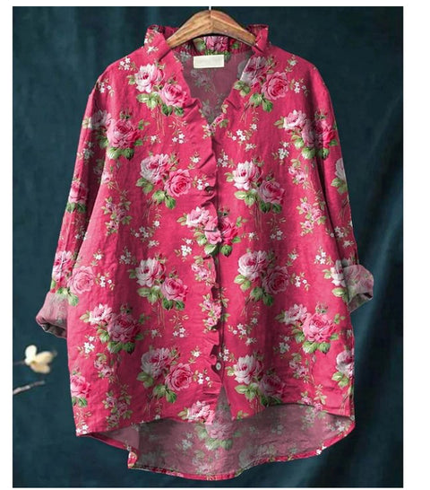 Women's new loose printing crew neck casual large size women's T-shirt m301365