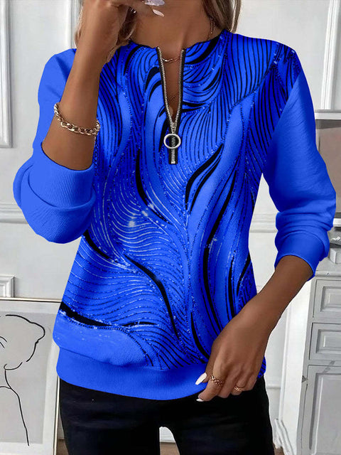 Printed sweater casual sweatshirt top m302179