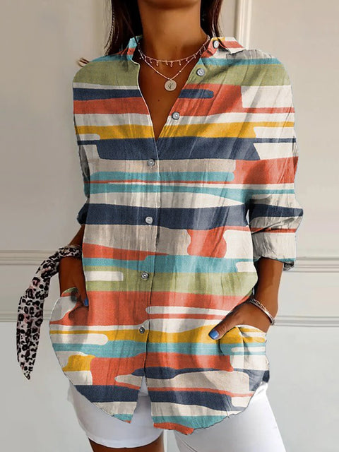 European and American trend long-sleeved shirt printing 3D shirt floral pattern m301726