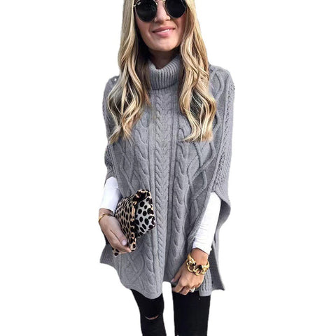 Turtleneck solid color street hipster sweater loose fashion sweater women m300498