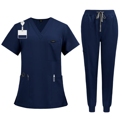 Short-sleeved hand washing clothes women's skin management nurse clothes m302819