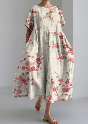 3D imitation cotton pull frame craft women's pendulum dress m301038