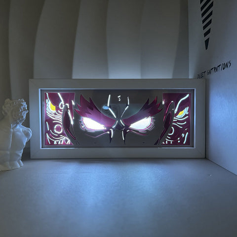 NARUTO anime Might Guy Paper Carving Lamp Photo Frame