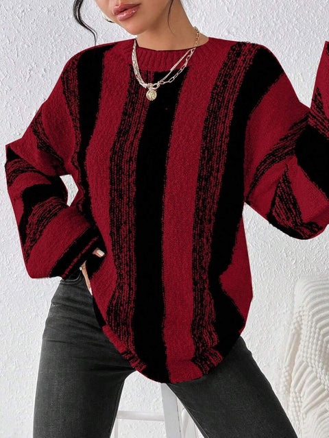 Autumn and winter new pullover long-sleeved loose casual women's sweater knitted sweater m302236