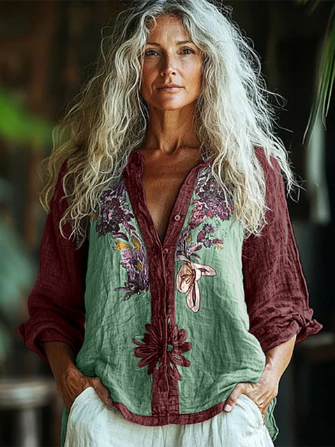 women's large size summer women's casual floral shirt women's small daisy shirt 3D printed shirt m301735