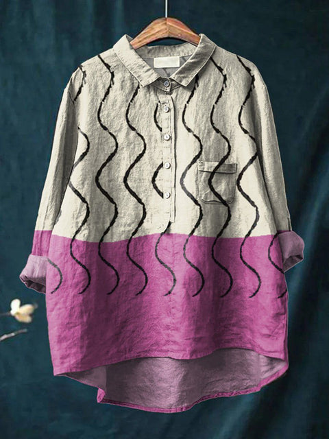 Loose printing crew neck casual large size women's T-shirt m301279