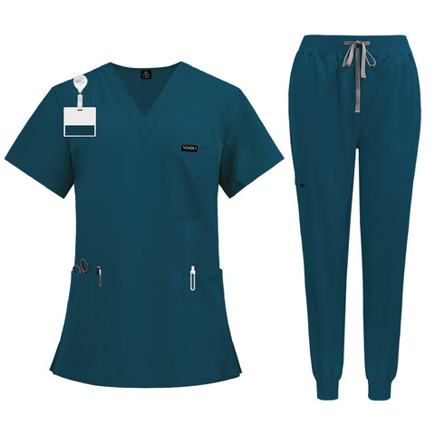 Short-sleeved hand washing clothes women's skin management nurse clothes m302819