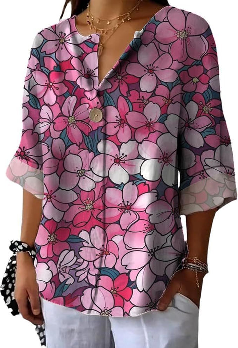 Fashion Women's Coconut Button Long Sleeve Shirt m302752