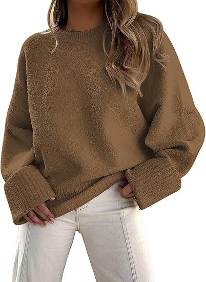 Women's sweater women's autumn and winter round neck pullover loose plush thick m301609