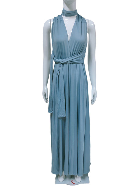 Explosive multi-wearing method multi-rope cross backless sexy bandage dress long dress dress m301601