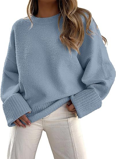 Women's sweater women's autumn and winter round neck pullover loose plush thick m301609