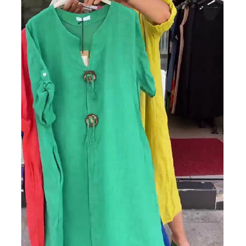 Casual loose women's clothing solid color simple dress m301197