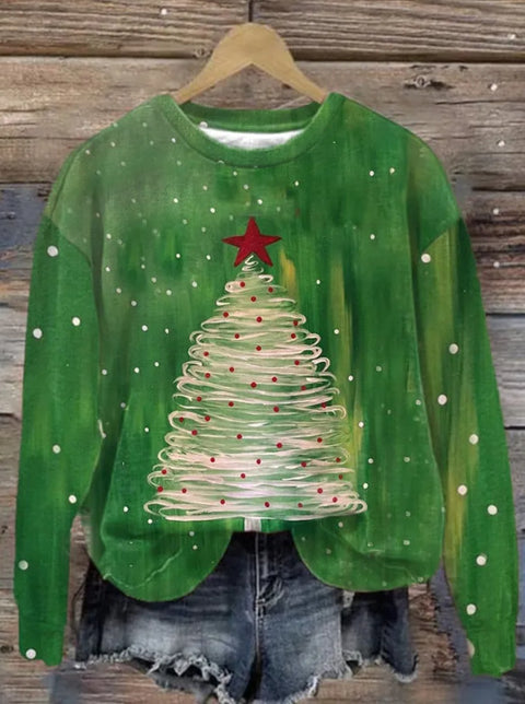 Casual floral 3D printed crew neck sweater m302127