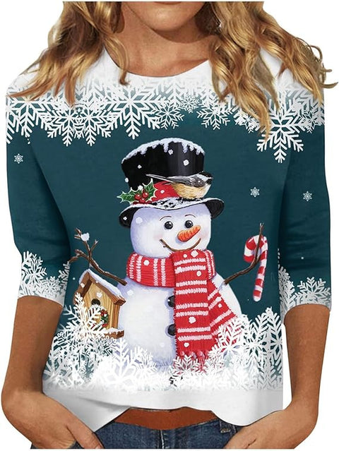 Crew neck print solid color T-shirt m300770