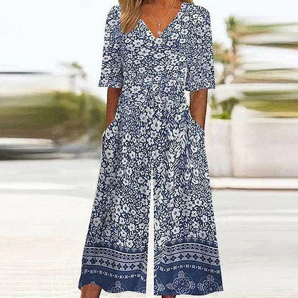 Women's suspender long dress 3D digital printing temperament onesie m301258