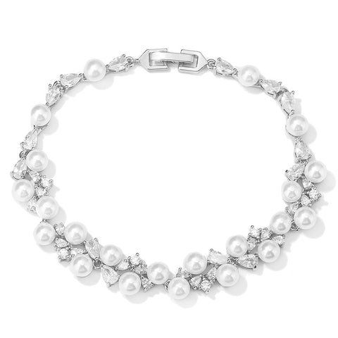 Pearl zircon bracelet m3331126