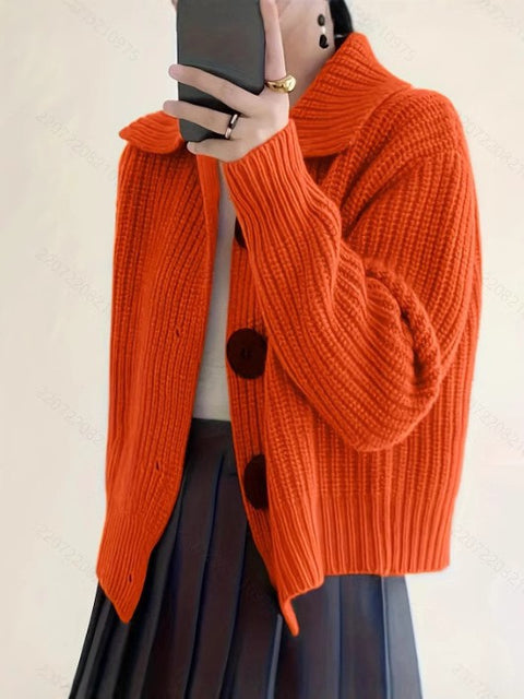 Fashion casual large lapel knitted cardigan large size jacket m301976