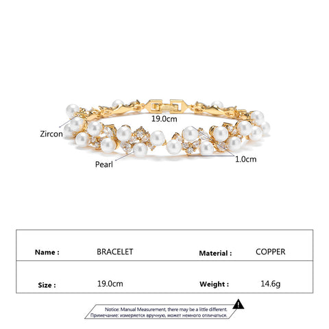 Pearl zircon bracelet m3331126