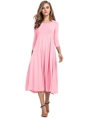 Autumn and winter dress solid color fashion big swing dress m302776