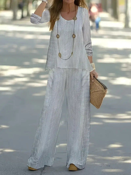 New crew neck 3D printed women's fashion shirt set m301240