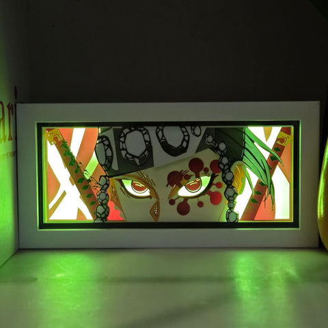 Demon Slayer Uzui Tengen Paper Carving Lamp Photo Frame