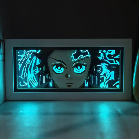 Demon Slayer Kamado Tanjirou Paper Carving Lamp Photo Frame