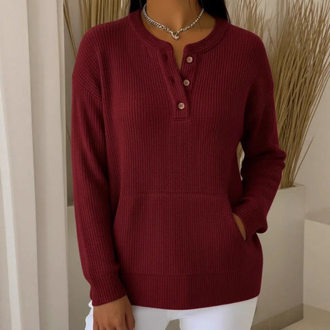 Pullover V-neck long-sleeved top women's m302268
