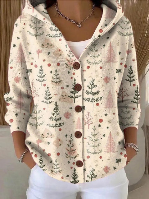 Knitted hooded cardigan sweater jacket fashion women's clothing m302657