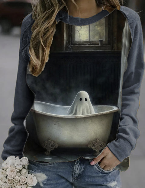 Shoulder long-sleeved women's sweater casual pullover m301750