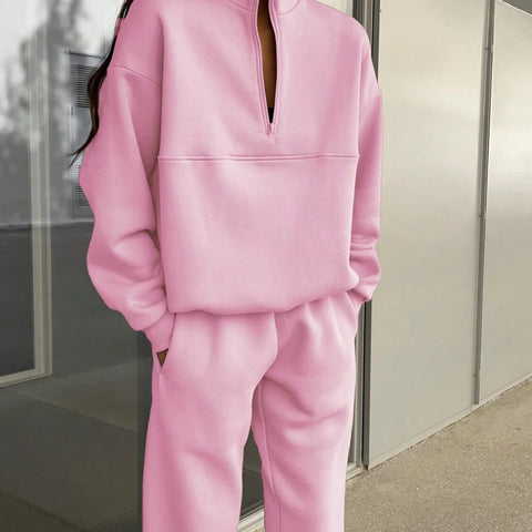 Casual fashion thickened long-sleeved sweater and trousers two-piece set m302209