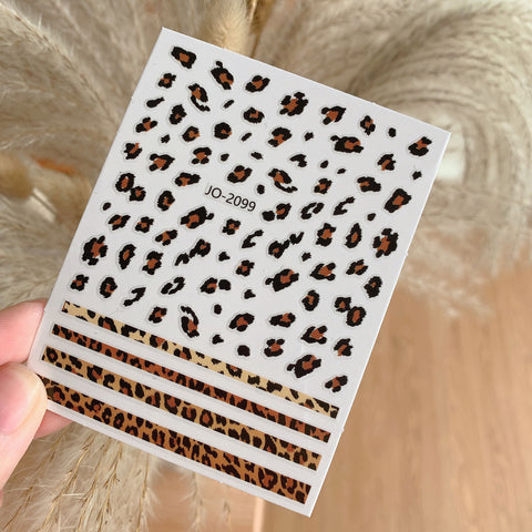 Leopard print nail art sticker decal personalized graffiti trend with adhesive nail sticker m3331202