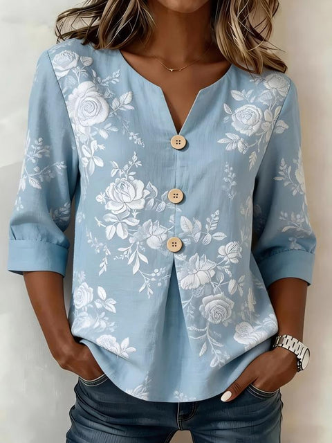Digital printing sweet and cute T-shirt lace sleeve m302842