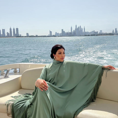 Ladies Bat Sleeve Tassel High Fashion Dress Party Dress m301183