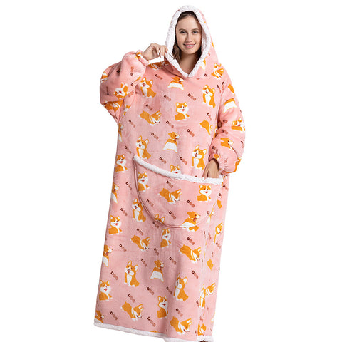 New animal cartoon cold suit thickened flannel lamb wool pajamas m302152