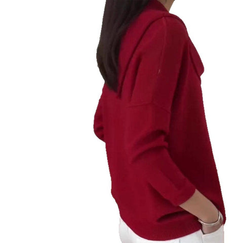 Autumn and winter new solid color long-sleeved top sweater m301898