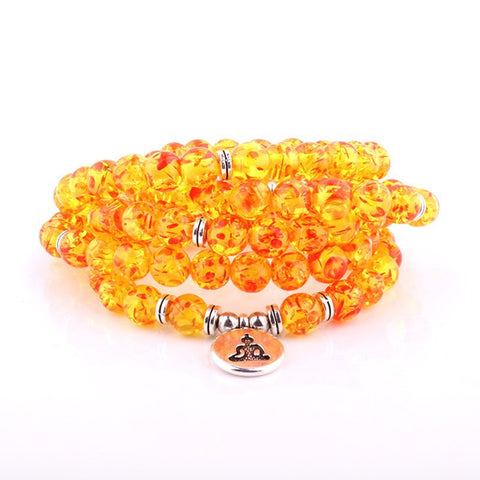 8Mm new Amazon bracelet 108 Buddha beads lotus multi-circle bracelet tree of life pendant item sweater chain m3331309