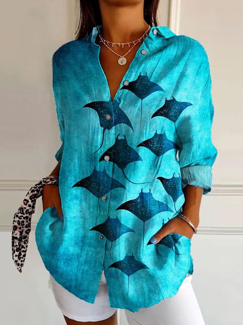 Long Sleeve Print 3D Floral Short Sleeve Pattern m301217