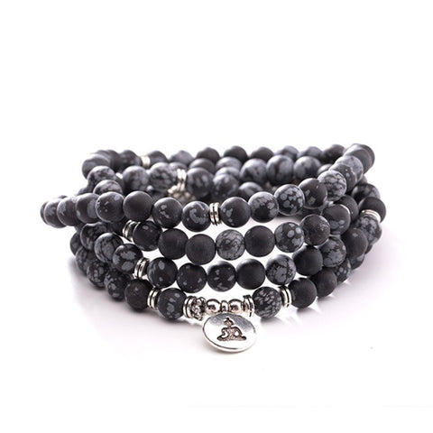 8Mm new Amazon bracelet 108 Buddha beads lotus multi-circle bracelet tree of life pendant item sweater chain m3331309