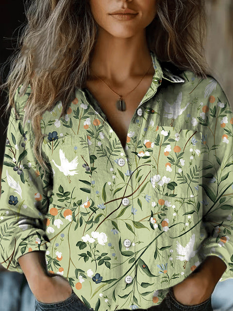 V-neck printed shirt m302770
