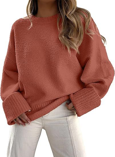 Women's sweater women's autumn and winter round neck pullover loose plush thick m301609