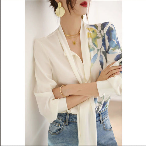 Flower shirt strap single-breasted shirt top Amazon outer single shirt shirt m301762