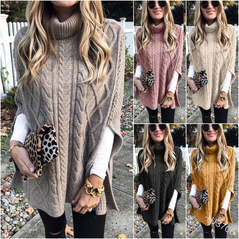 Turtleneck solid color street hipster sweater loose fashion sweater women m300498