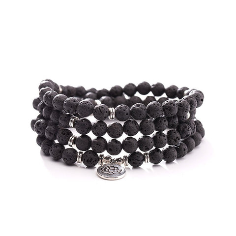 8Mm new Amazon bracelet 108 Buddha beads lotus multi-circle bracelet tree of life pendant item sweater chain m3331309