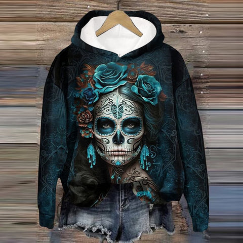 Autumn and winter new Day of the Dead limited hooded jumper women m301944